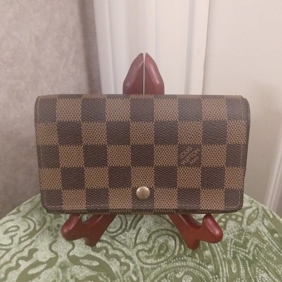 Louis Vuitton Porte Monnaie Damier Ebene Wallet - Picture 1 of 16